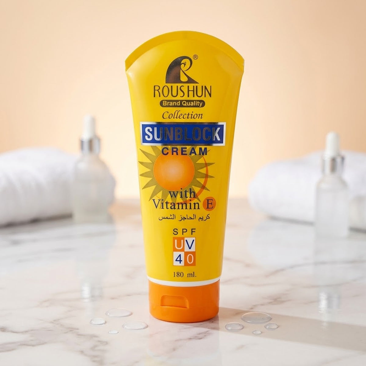 Roushun - Sunblock Cream With Vitamin E SPF 40 - 180ml (PRC)