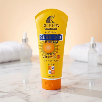 Roushun - Sunblock Cream With Vitamin E SPF 40 - 180ml (PRC)