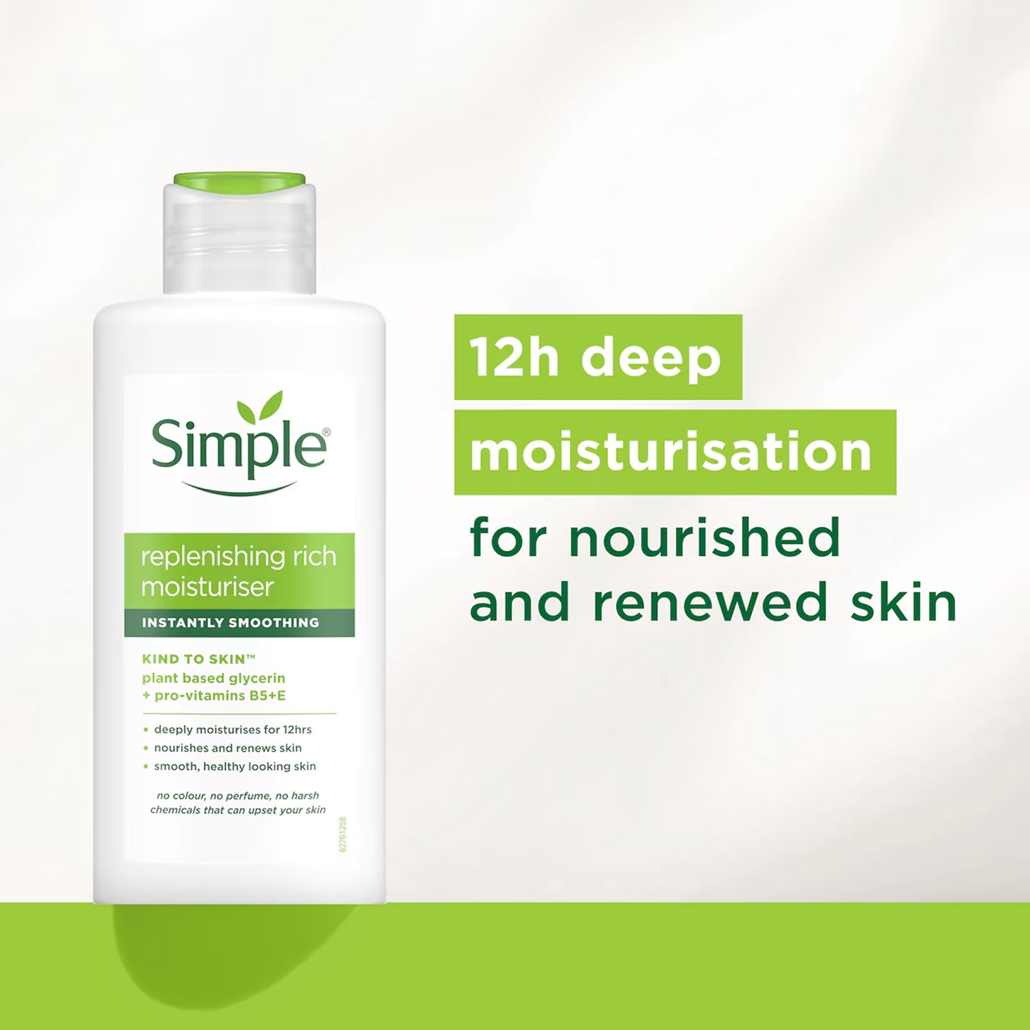 Simple - Kind To Skin Replenishing Rich Moisturizer With Plant Based Glycerin + Pro-Vitamins B5+E - 125ml (Hungary)