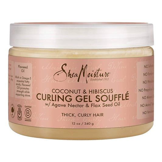 Shea Moisture - Coconut & Hibiscus Curling Gel Souffle With Agave Nectar & Flax Seed Oil - 340g