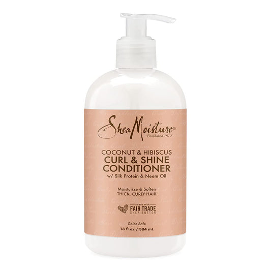 Shea Moisture - Coconut & Hibiscus Curl & Shine Conditioner With Silk Protein & Neem Oil - 384ml