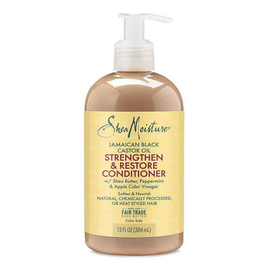 Shea Moisture - Jamaican Black Castor Oil Strengthen & Restore Conditioner With Shea Butter, Peppermint & Apple Cider Vinegar - 384ml (USA)