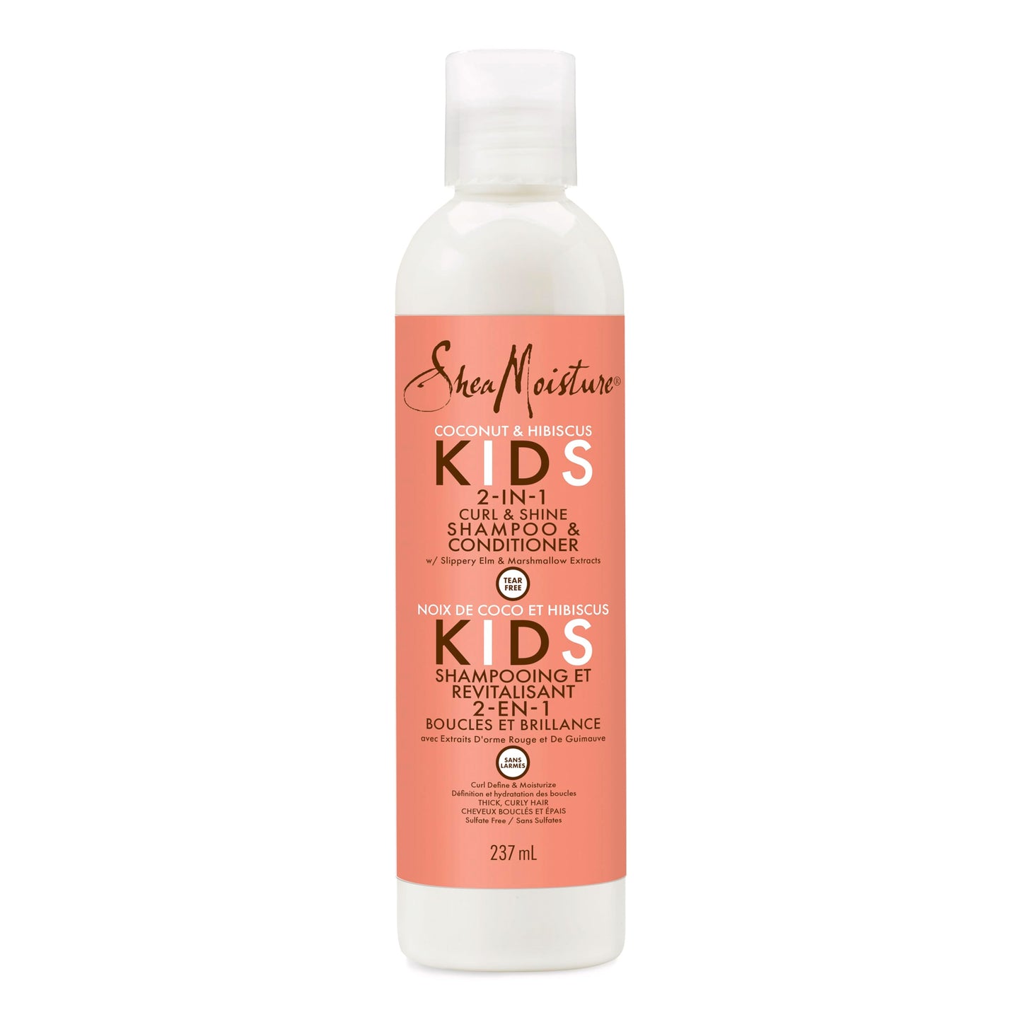 Shea Moisture - Coconut & Hibiscus Kids 2 In 1 Curl & Shine Shampoo & Conditioner With Slippery Elm & Marshmallow Extracts - 237ml