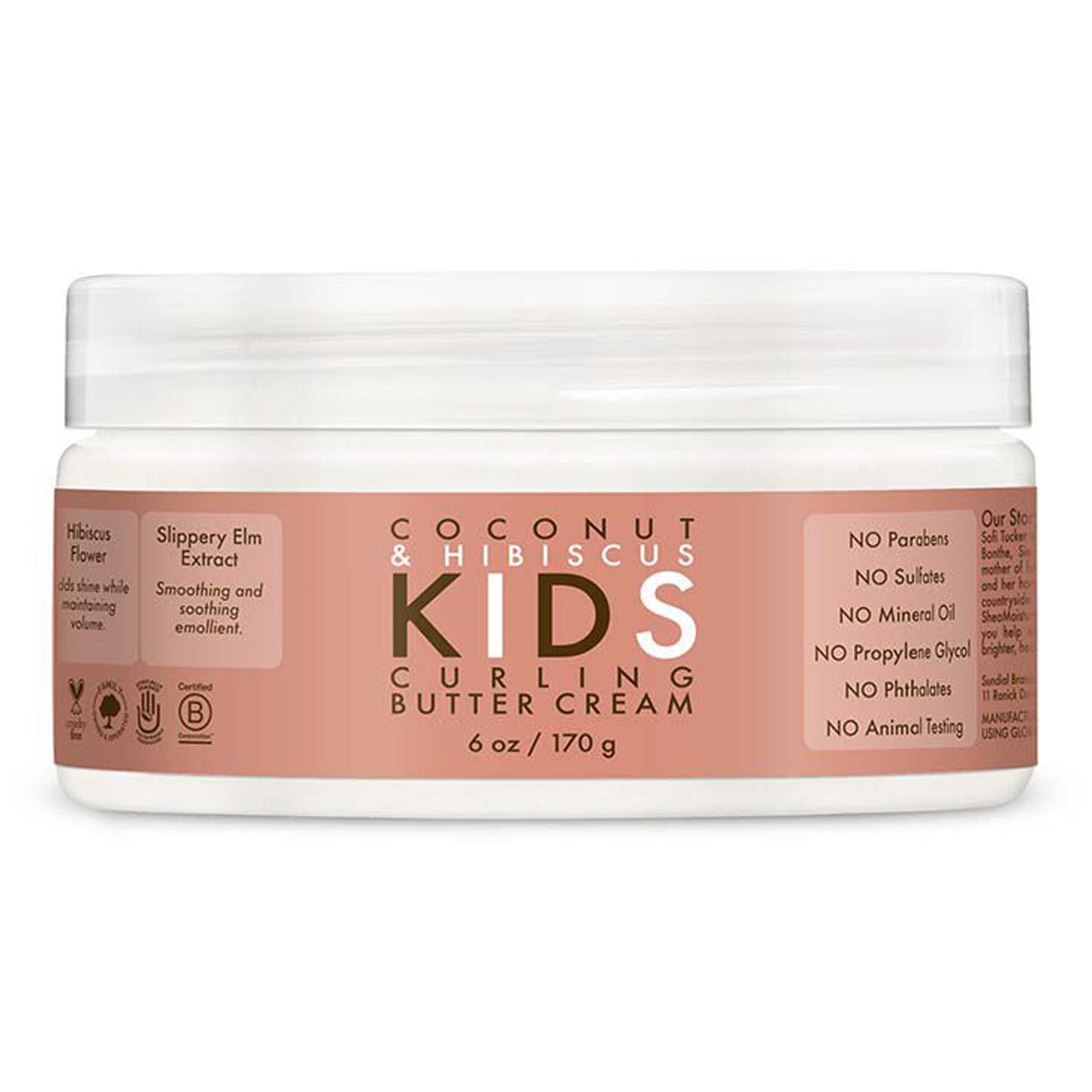 Shea Moisture - Coconut & Hibiscus Kids Curling Butter Cream With Slippery Elm & Marshmallow Extracts - 170g