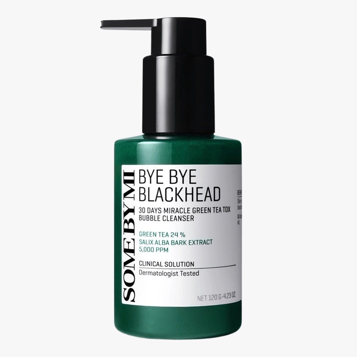 Some By Mi - 30 Days Miracle Green Tea Tox Bye Bye Blackhead Bubble Cleanser - 120g (Korea)