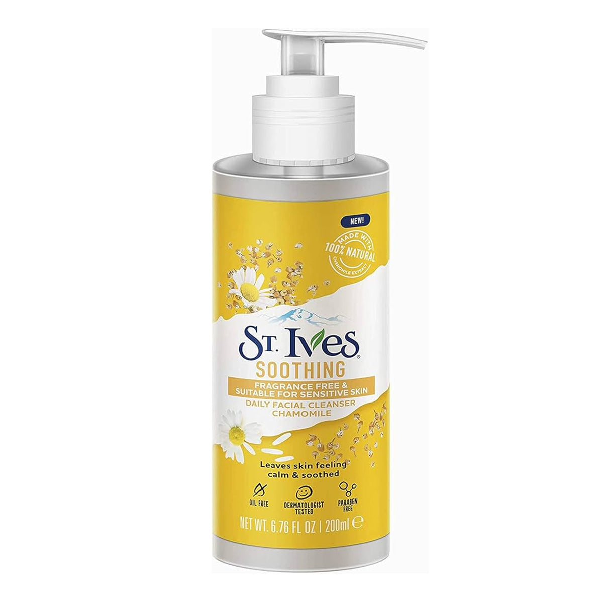 St. Ives - Chamomile Soothing Fragrance Free Daily Facial Cleanser - 200ml (South Korea)