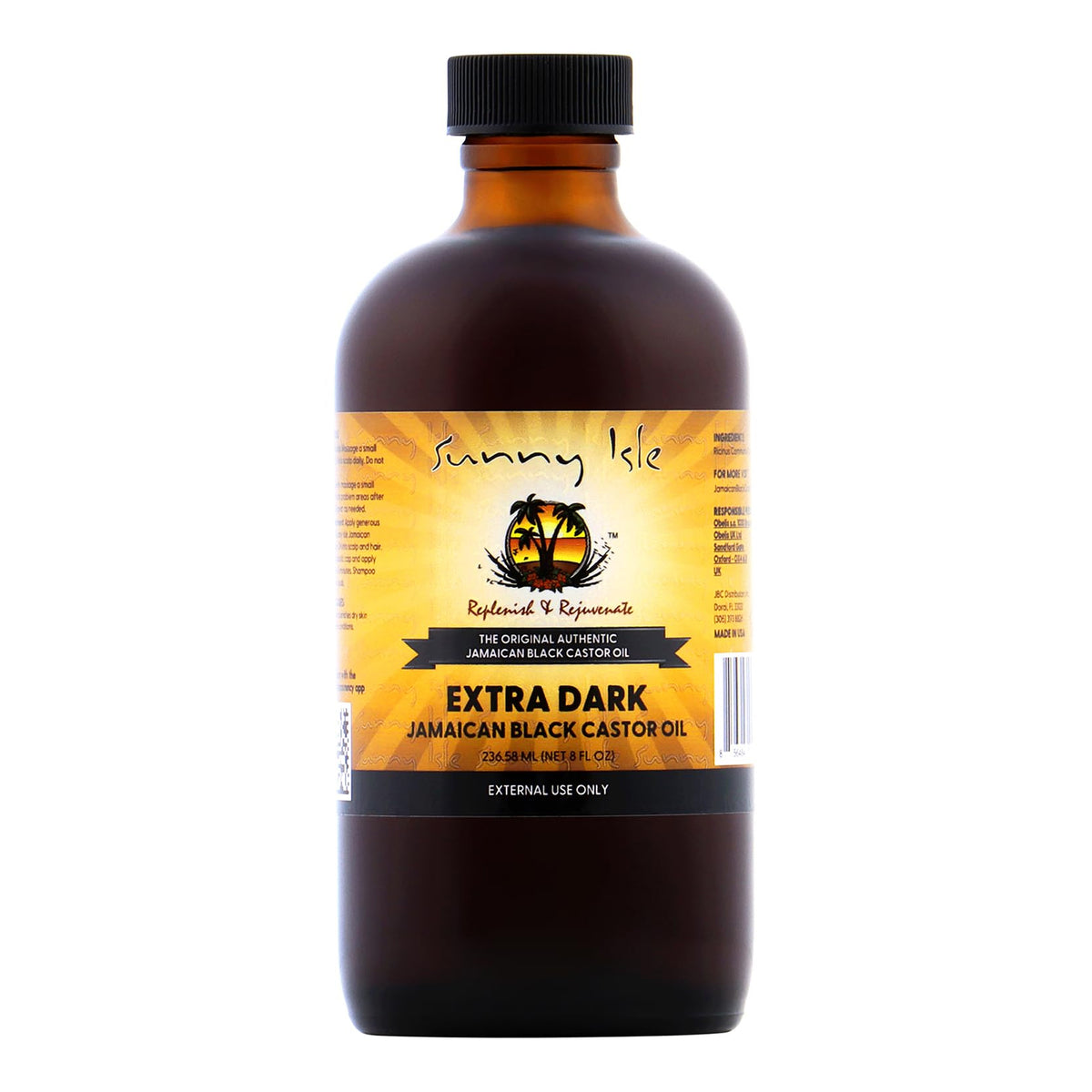 Sunny Isle - Replenish & Rejuvenate Extra Dark Jamaican Black Castor Oil - 236.58ml (USA)
