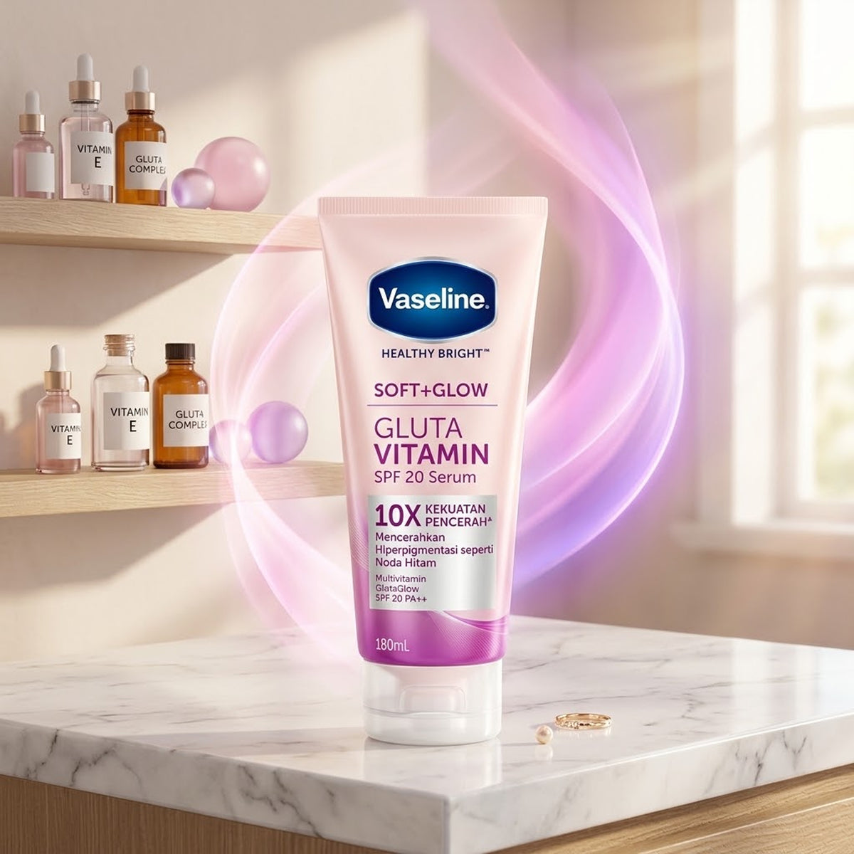 Vaseline - Healthy Bright Soft + Glow Gluta Vitamin SPF 20 Serum - 180ml (Indonesia)