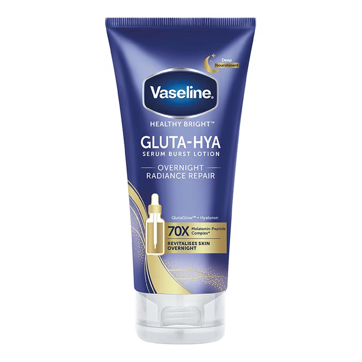 Vaseline - Healthy Bright Gluta-HYA Overnight Radiance Repair Serum Burst Lotion With Gluta Glow & Hyaluron - 200ml (Indonesia)