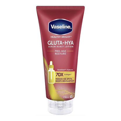 Vaseline - Healthy Bright Gluta-HYA Pro-Age Restore Serum Burst Lotion With Gluta Glow & Hyaluron - 290ml (Thailand)