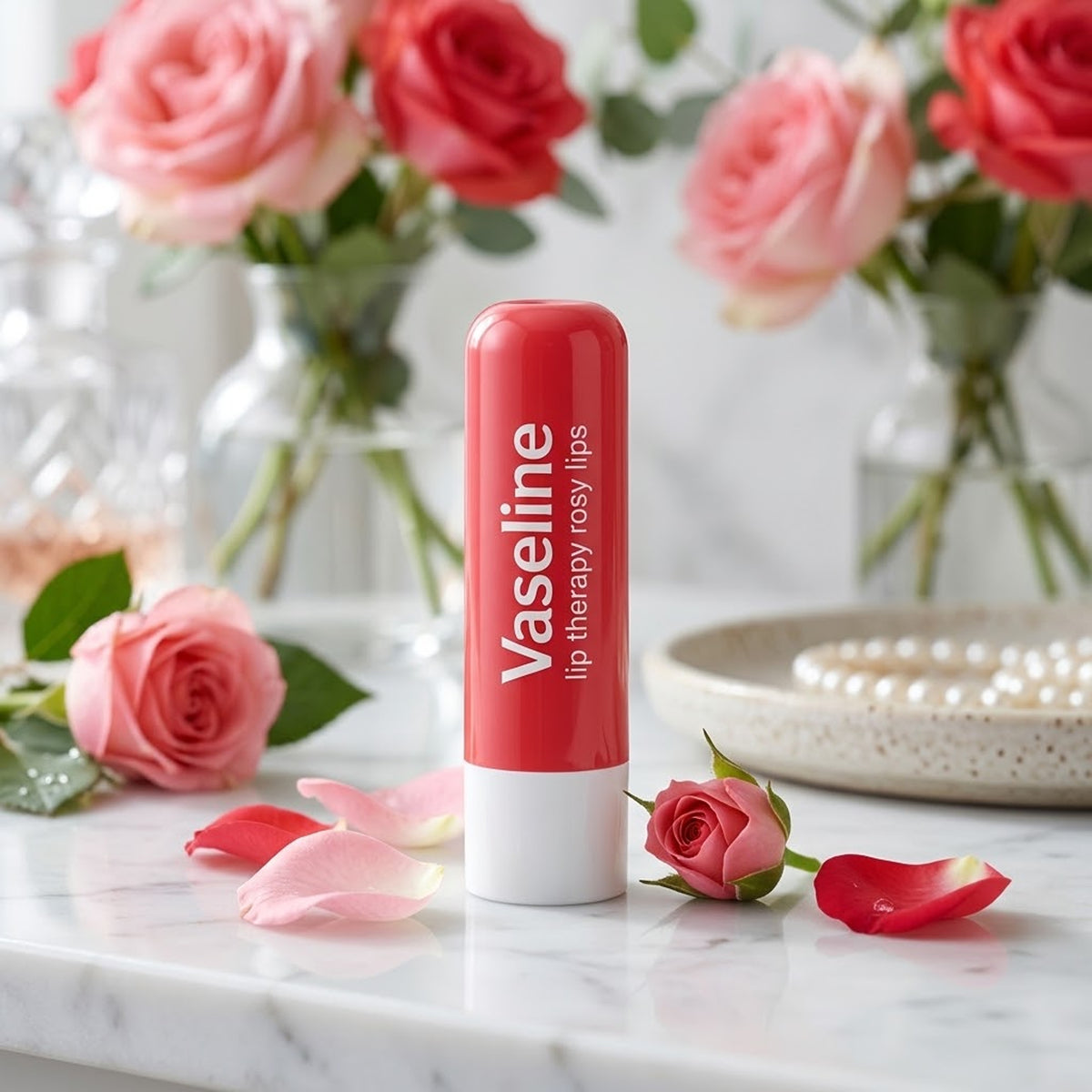 Vaseline - Rosy Lips Lip Therapy With Petroleum Jelly - 4.8g (Korea)