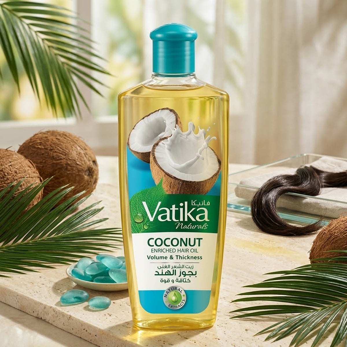 Vatika - Coconut Enriched Hair Oil For Volume & Thickness - 200ml (UAE)