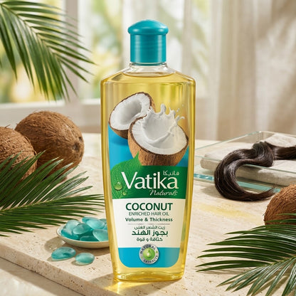 Vatika - Coconut Enriched Hair Oil For Volume & Thickness - 200ml (UAE)
