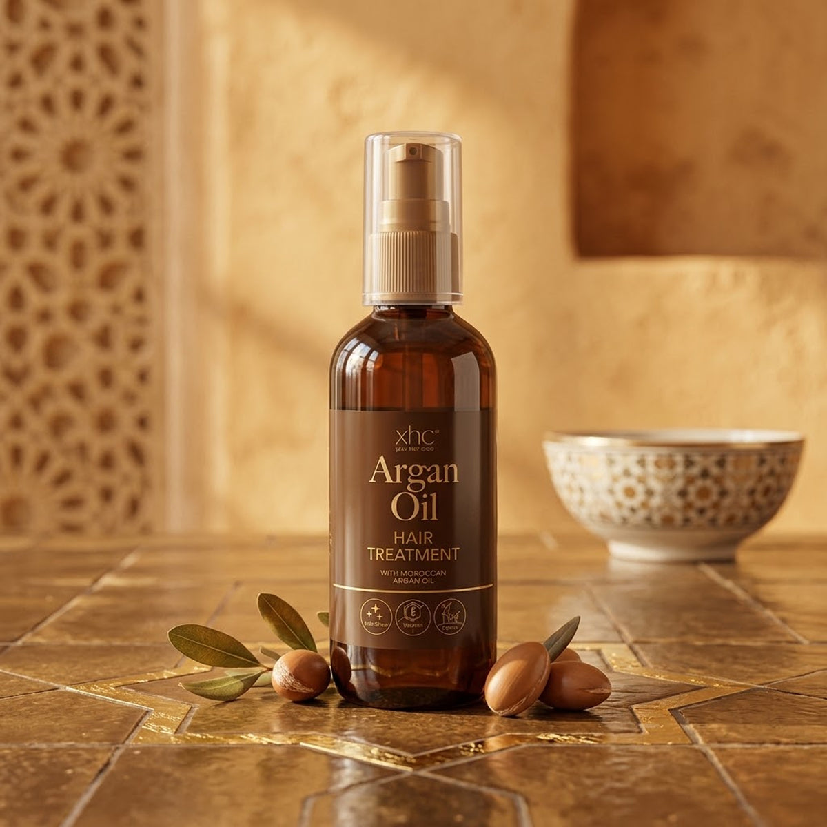 Xpel Hair Care - Argan Oil Hair Treatment With Moroccan Argan Oil Extract - 100ml (PRC)