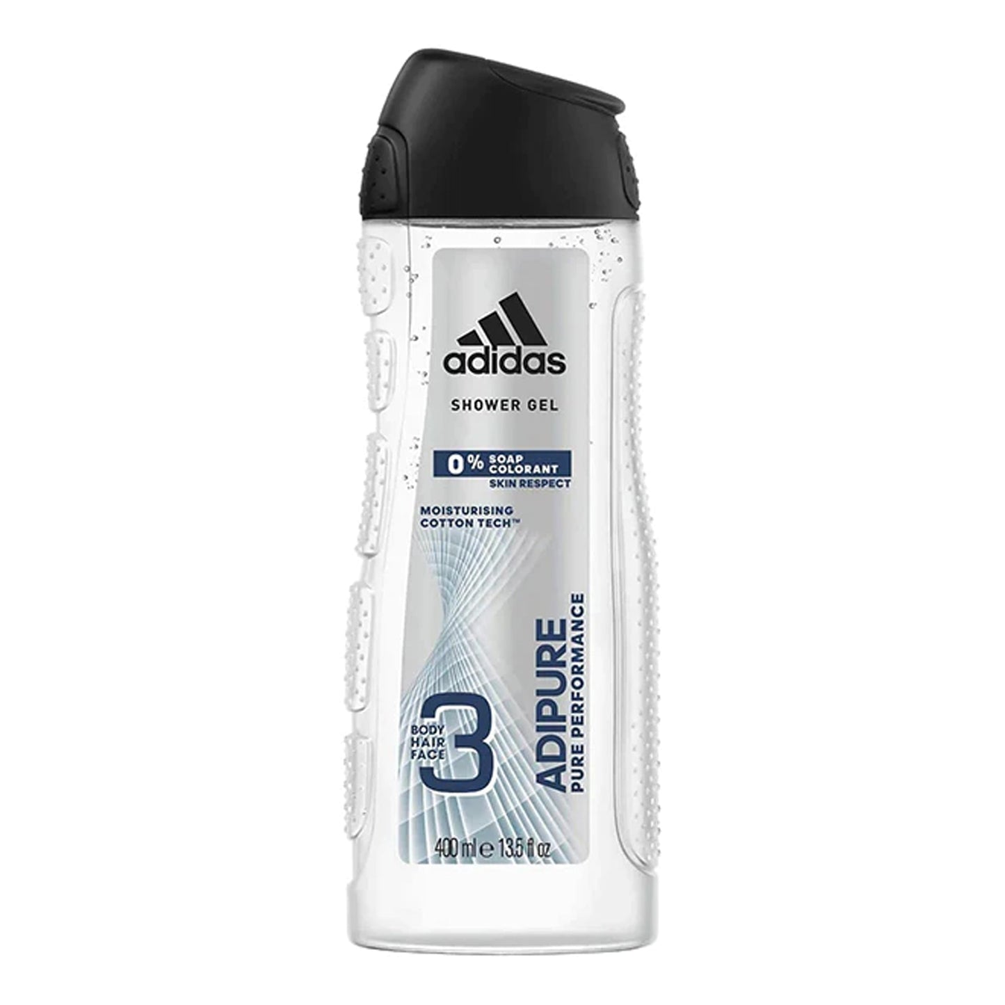ADIDAS - ADIPURE PURE PERFORMANCE 3 IN 1 SHOWER GEL WITH MOISTURING COTTON TECH - 400ML