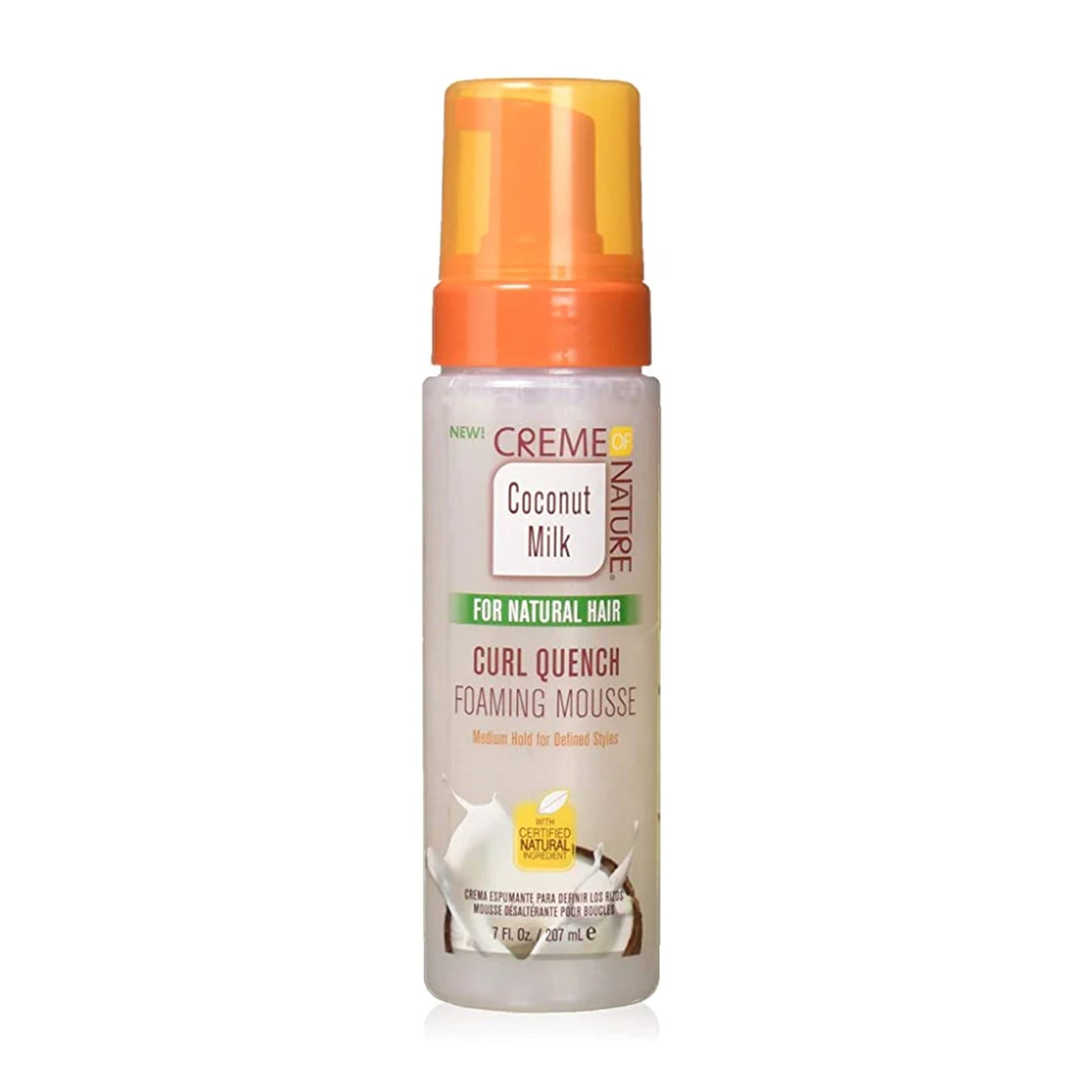 CREME OF NATURE - COCONUT MILK CURL QUENCH FOAMING MOUSSE - 207ML