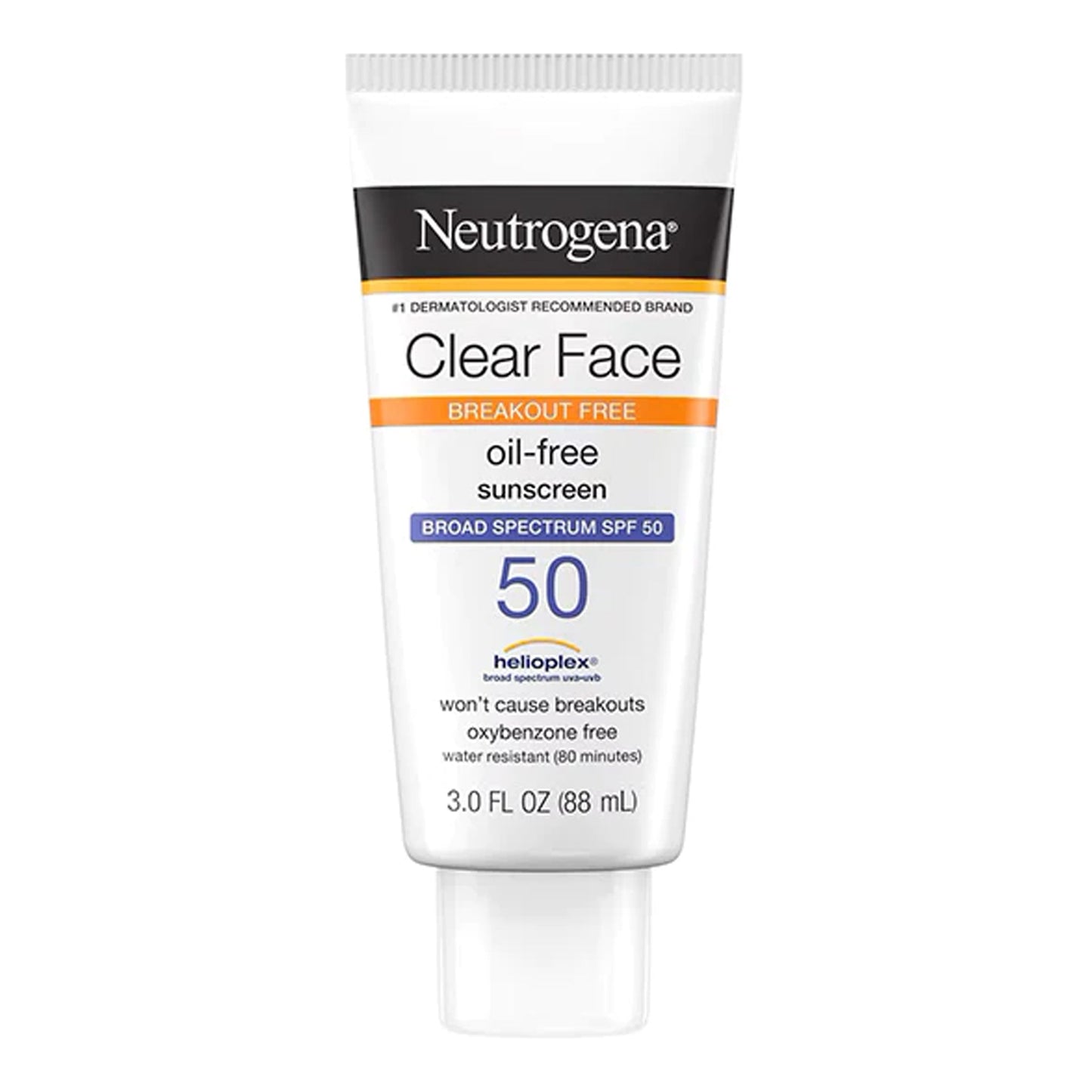 Neutrogena - Clear Face Breakout-Free Oil-Free Oxybenzone-Free Water Resistant Sunscreen Broad Spectrum SPF 50 - 88ml (Canada)