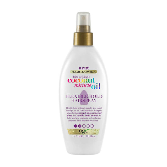 OGX - FRIZZ DEFYING+ COCONUT MIRACLE OIL FLEXIBLE HOLD HAIRSPRAY - 177ML
