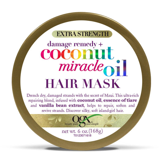 OGX - EXTRA STRENGTH DAMAGE REMEDY+ COCONUT MIRACLE OIL HAIR MASK - 168G