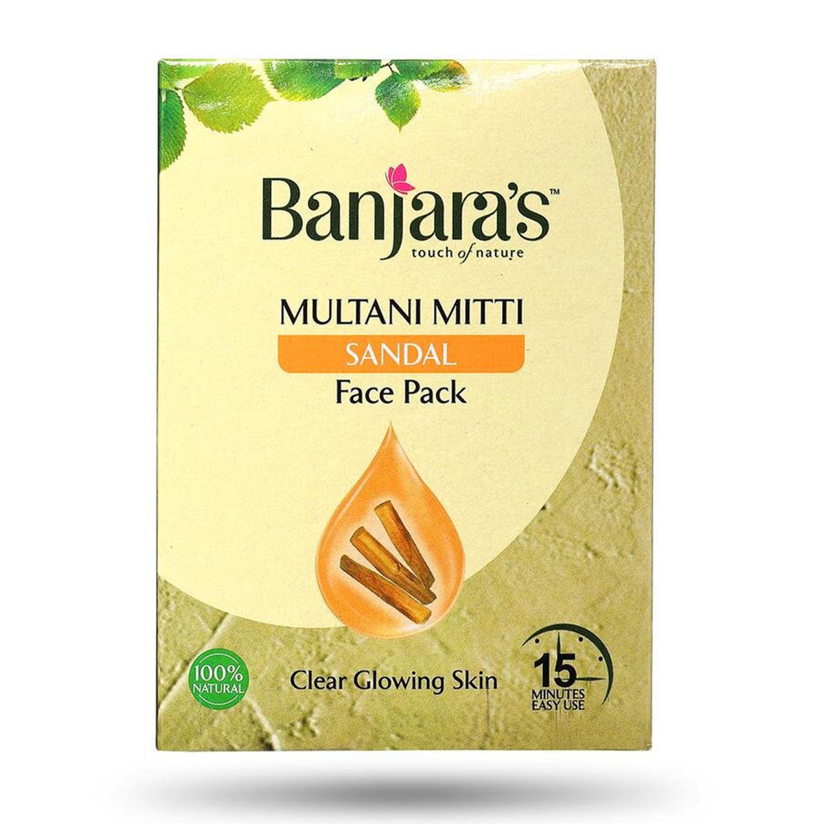 Banjara's - Multani Mitti + Sandal Face Pack Powder - 100g (India)