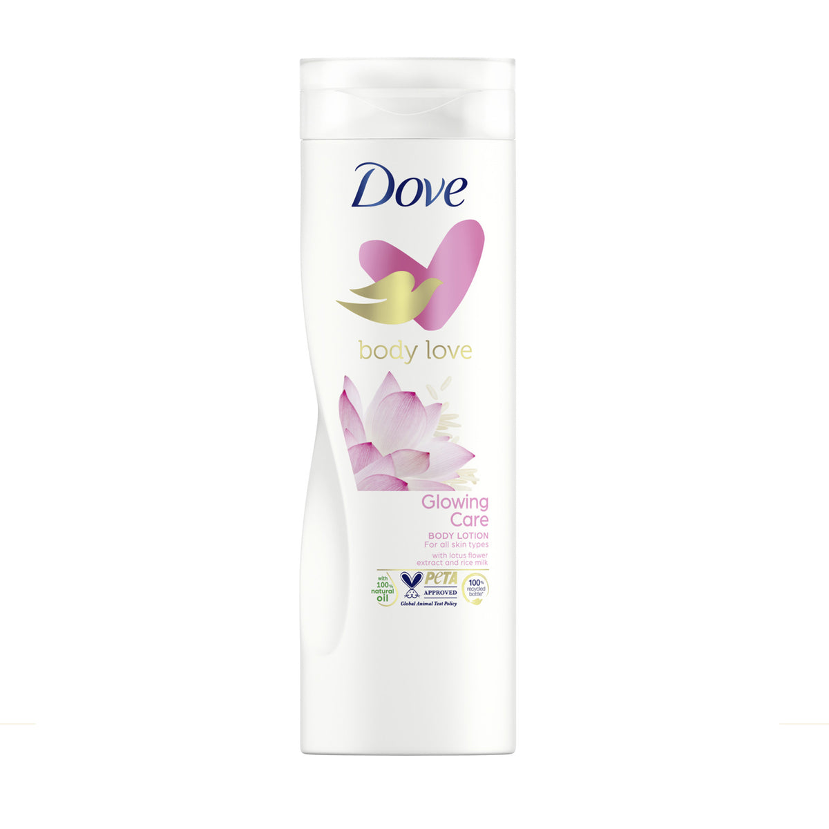 Dove - Body Love Glowing Care Body Lotion For All Skin Types With Lotus Flower Extract & Rice Milk - 400ml (Germany)