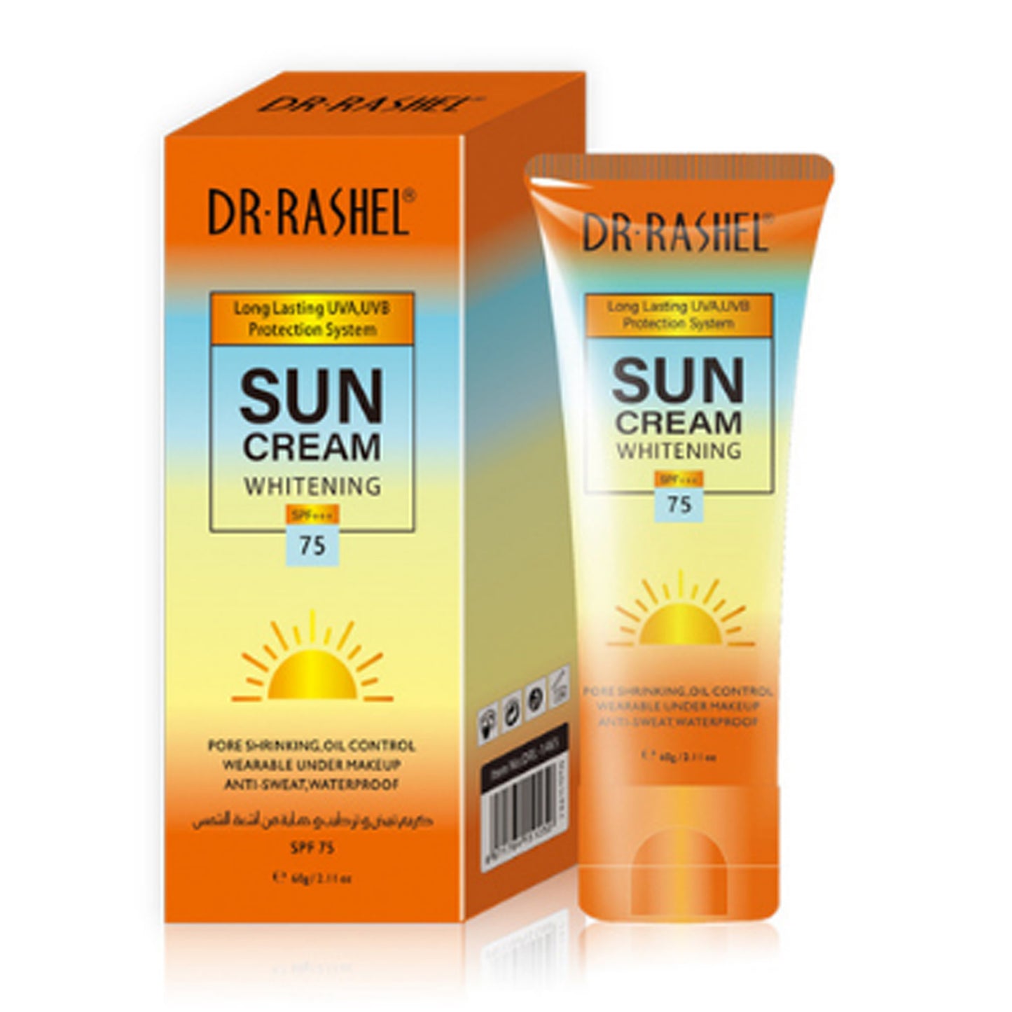 DR. RASHEL - WHITENING & MOISTURIZING SUN CREAM SPF+++ 75 - 60G