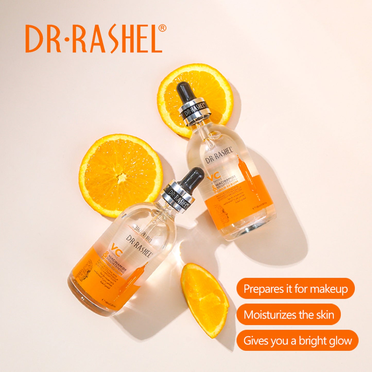 DR. RASHEL - VITAMIN C & NIACINAMIDE BRIGHTENING PRIMER SERUM - 100ML