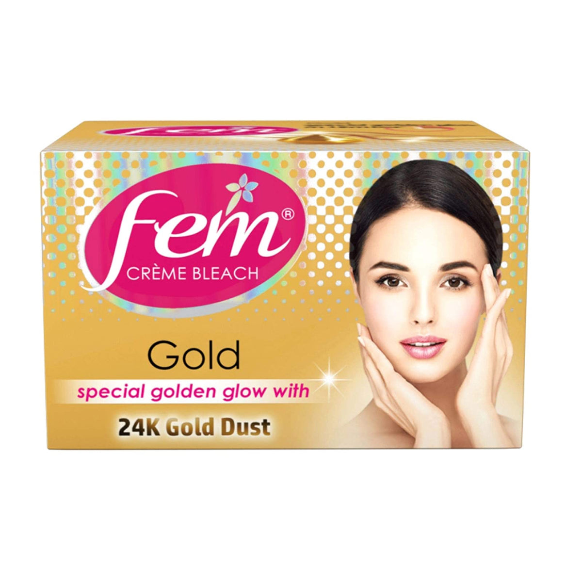 Fem - Gold Bleach Cream With 24K Gold Dust - 8g (India)