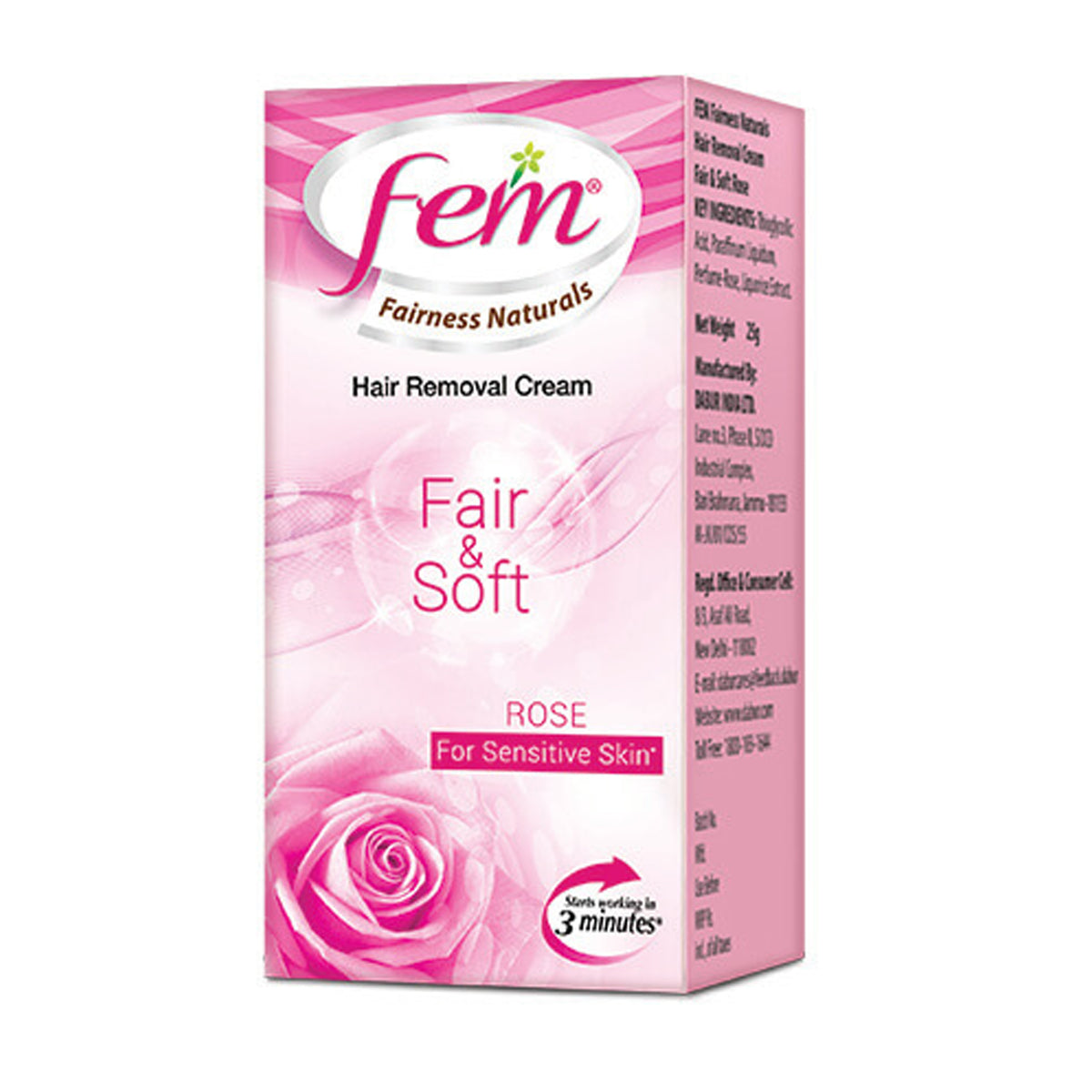 Fem - Rose Hair Removal Cream - 60g (India)