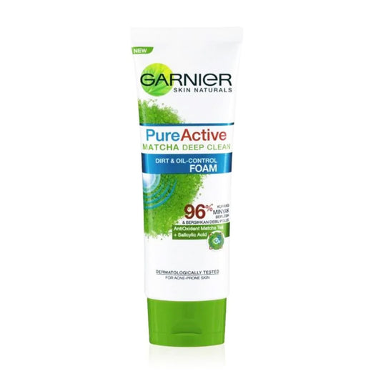 GARNIER - SKIN NATURALS PUREACTIVE MATCHA DEEP CLEAN DIRT & OIL CONTROL FOAM - 100ML