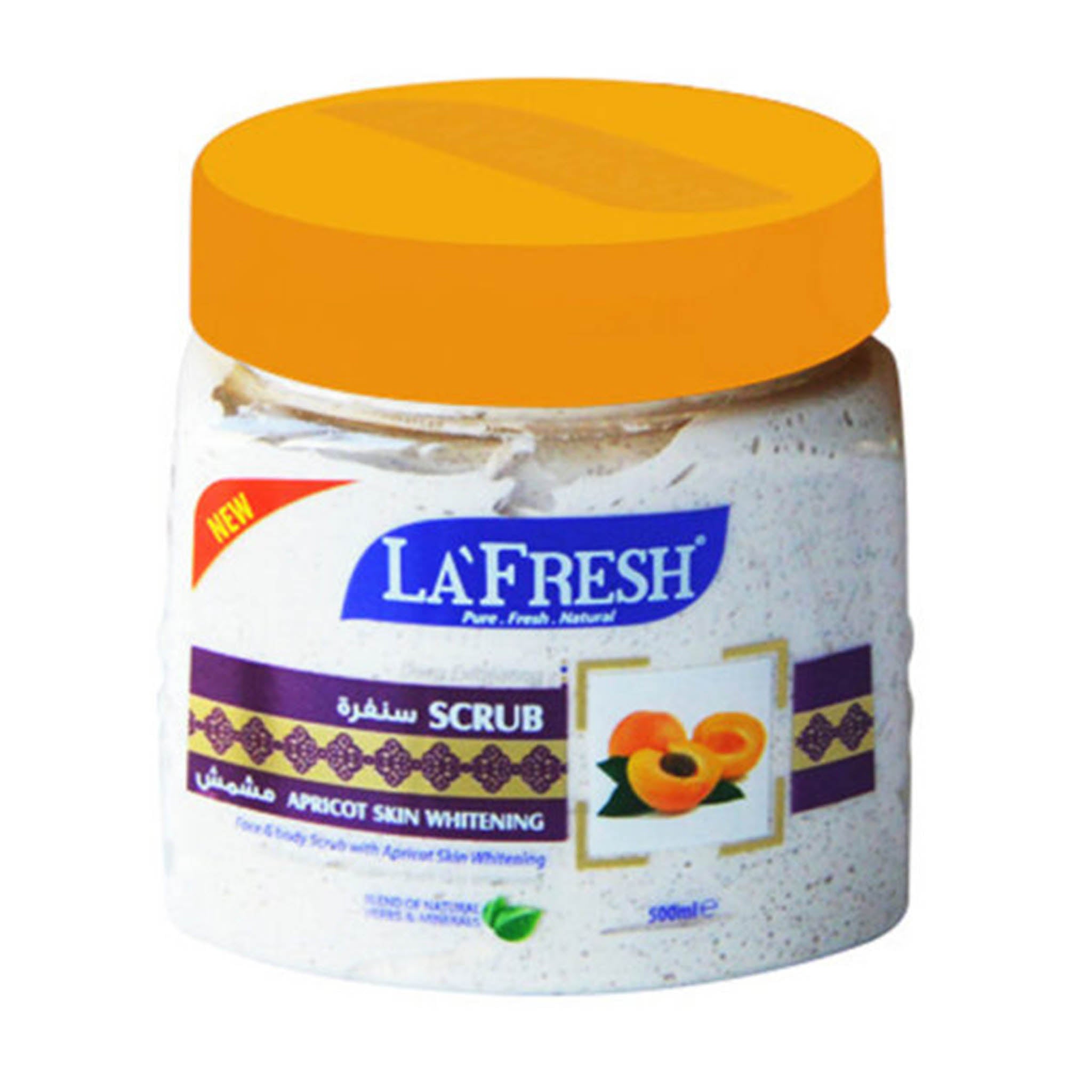 LA FRESH FACE BODY SCRUB WITH APRICOT SKIN WHITENING 500ML