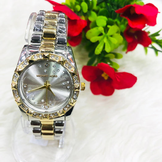 MICHAEL KORS - WOMEN'S WATCH WITH GOLD & SILVER METAL STRAP