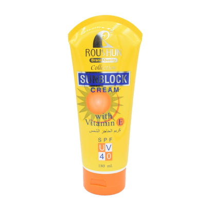 Roushun - Sunblock Cream With Vitamin E SPF 40 - 180ml (PRC)