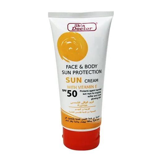 SKIN DOCTOR - FACE & BODY SUN PROTECTION SUN CREAM WITH VITAMIN E SPF 50 - 150G