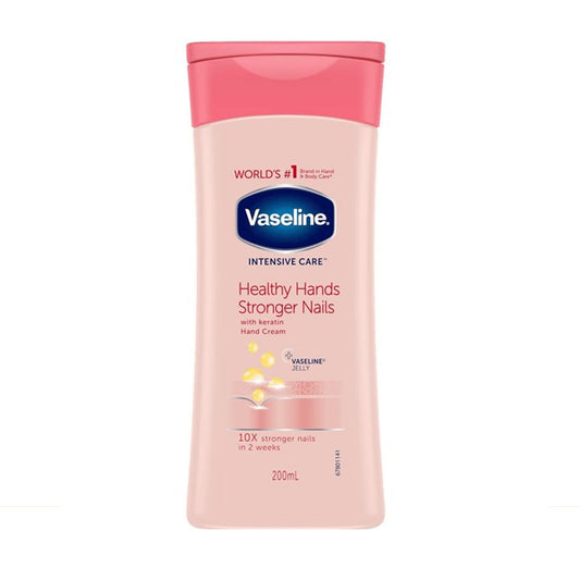 VASELINE - INTENSIVE CARE HEALTHY HANDS STRONGER NAIL HAND CREAM WITH KERATIN - 200ML