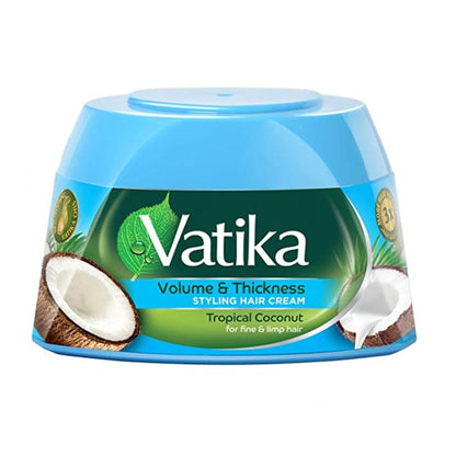 Vatika - Volume & Thickness Styling Hair Cream With Tropical Coconut - 140ml (UAE)
