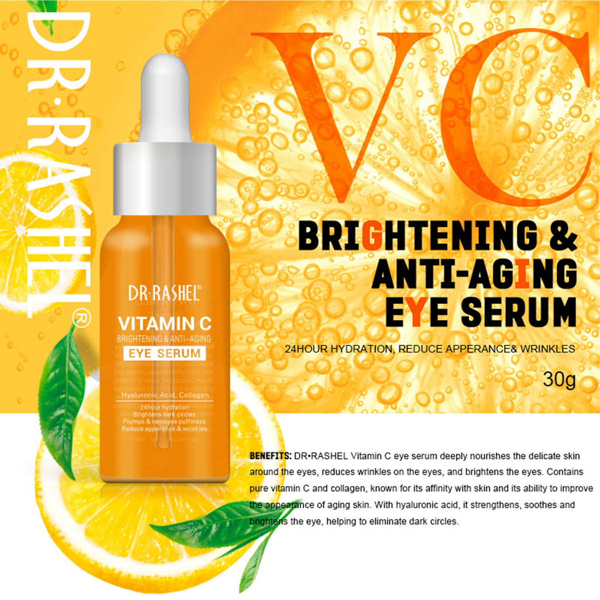 Dr. Rashel - Vitamin C Brightening & Anti-Ageing Eye Serum - 30ml (PRC)