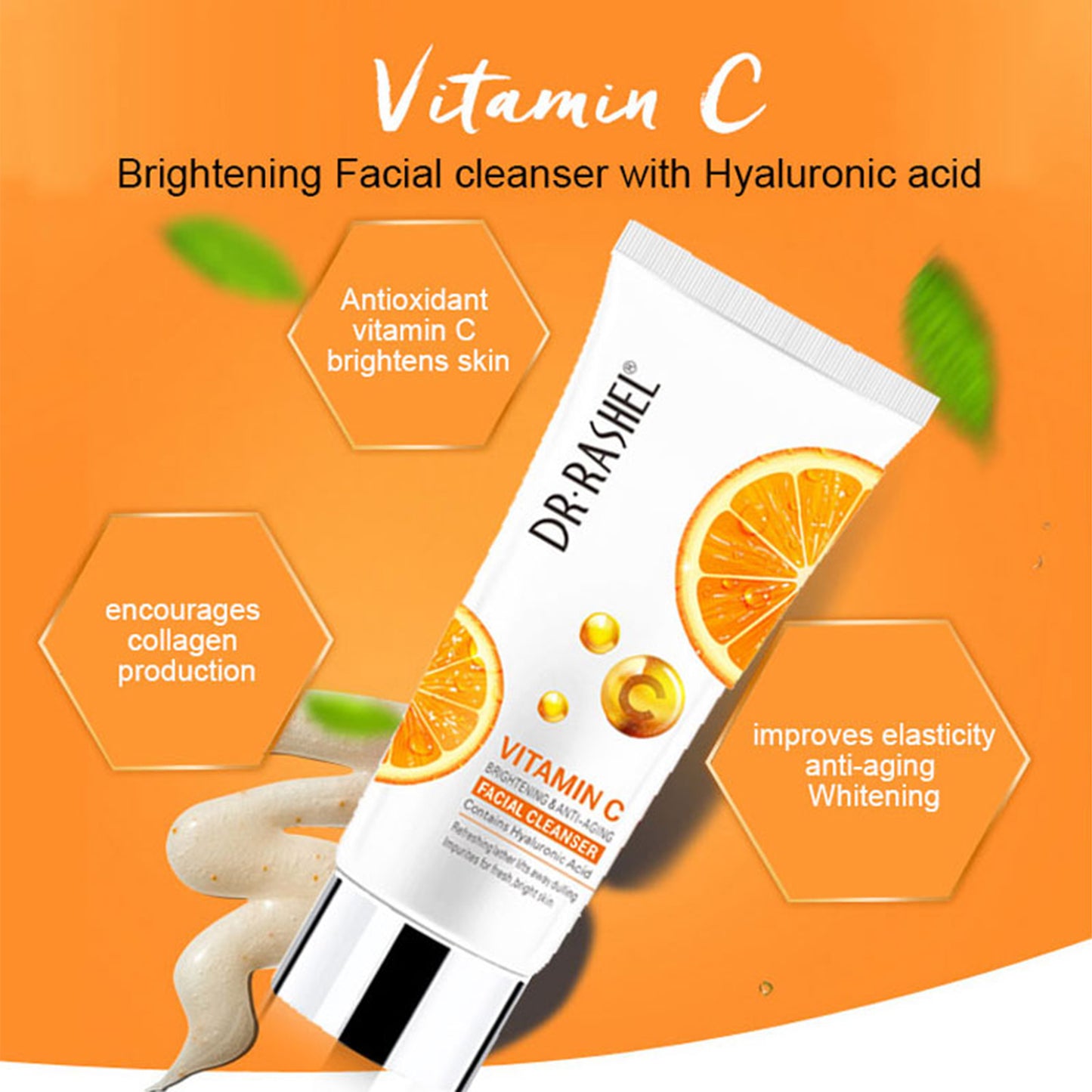 DR. RASHEL - VITAMIN C BRIGHTENING & ANTI-AGEING FACIAL CLEANSER - 80ML