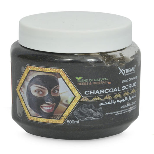 XTREME COLLECTION - DEEP CLEANSING CHARCOAL SCRUB WITH SKIN TONIC - 500ML